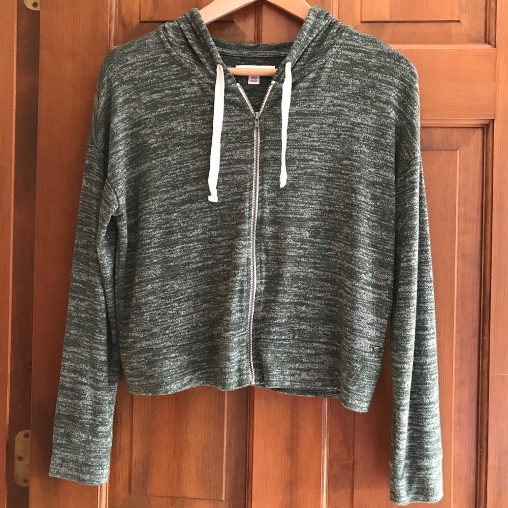 soft green jersey hoodie